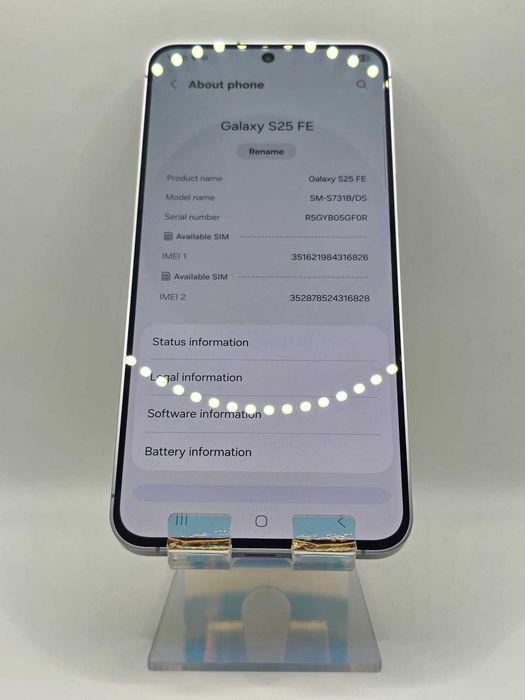 Samsung S25 FE, MEM 128GB, RAM 8GB, Amanet Doamna Ghica, Cod: 93421
