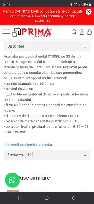 Aspirator profesional Rupes