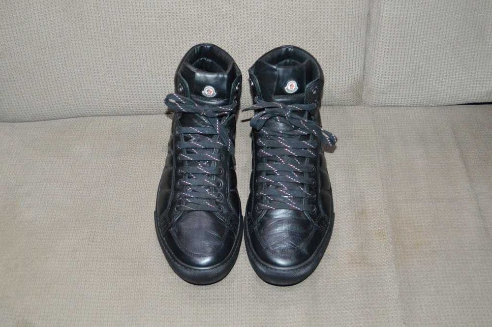Incaltminte Moncler Boudin Black Leather High Top Sneakers 42 original