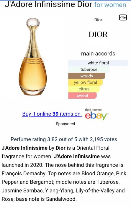 Продам Парфюм Christian Dior Jadire Infenissime.