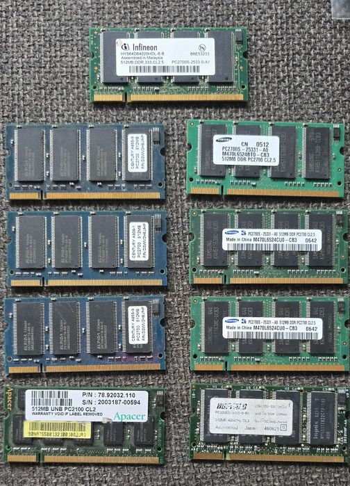 Ram Laptop Sodimm 512 DDr pc2100 pc2700