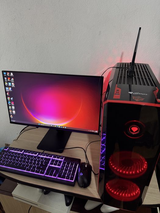Setup pc i5 10600k 32 gb ddr4 512 gb ssd nvme gtx 1070 8 gb led 24 inch 120hz tast mouse complet casti