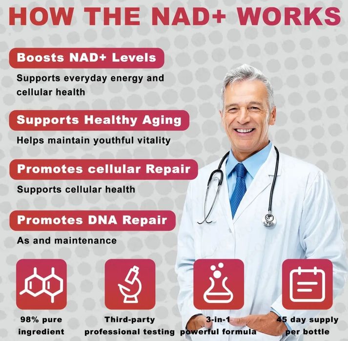 NAD+ supliment pentru energie,vitalitate si longevitate
