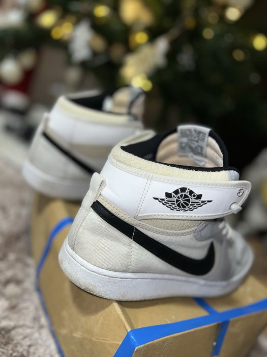 Jordan 1 High / alb cu gri