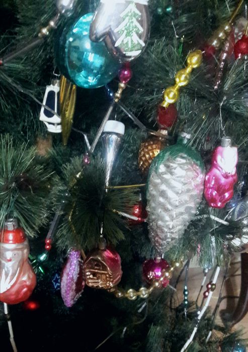 елочные игрушки СССР  стеклянные