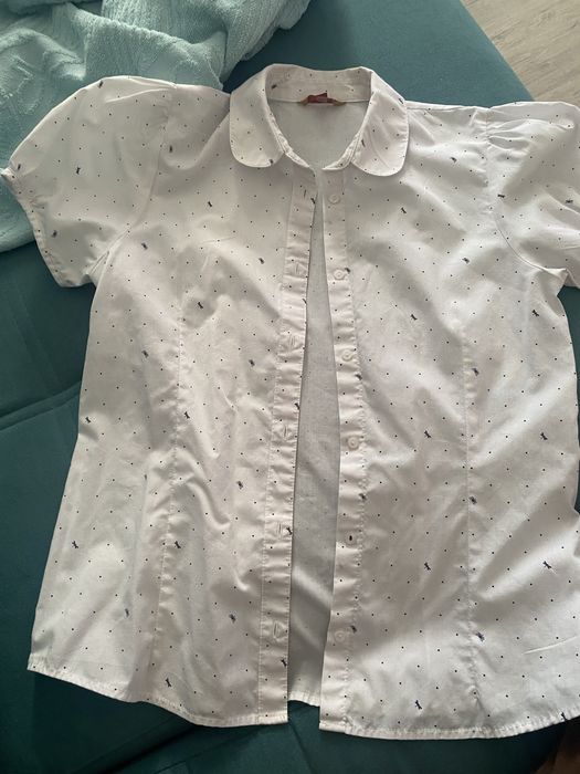 одежда, школьная рубашка, топ, на 9-10 лет девочка