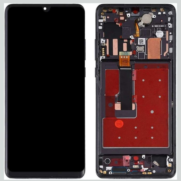 OLED LCD Дисплей за Huawei P30 PRO + тъч скрийн + Рамка / VOG-L09 , VOG-L29 / Черен / Оригинал / Гаранция /