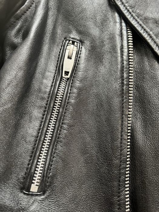 Jacheta biker piele naturala Zara