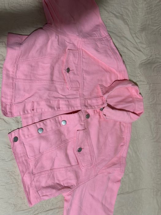Дамско розово дънково яке XL