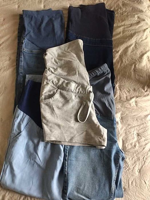 ПАКЕТ ДРЕХИ ЗА БРЕМЕННИ 36/38– дънки H&M Mama, LCW, Boohoo + бански Astratex L