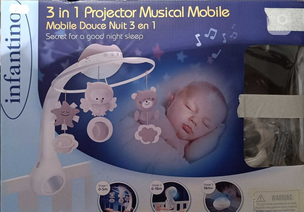 Carusel muzical cu proiector infantino