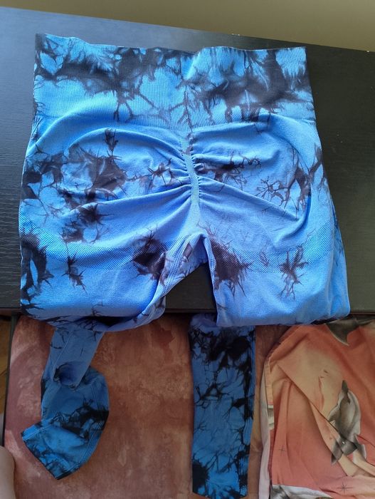 Безшевни Йога Гамаши Tie Dye с Висока Еластичност и Контрол на Корема