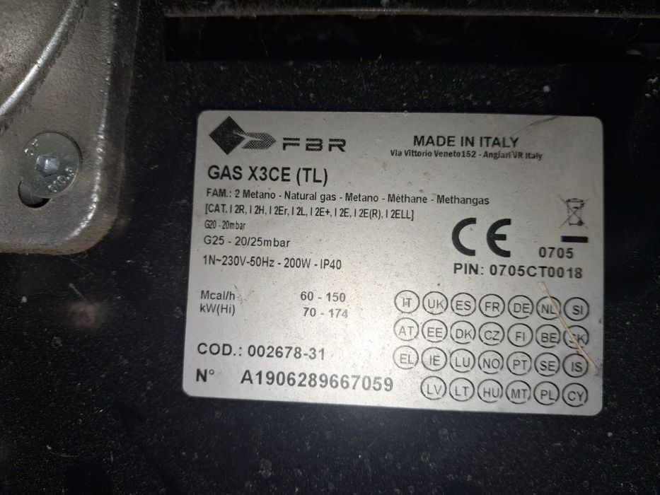 Injector pentru centrala gaz Gas x3 ce(Tl)