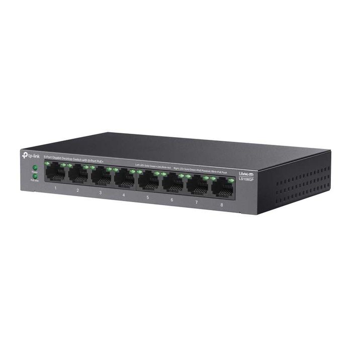 Tp Link LS108GP |8-портовый PoE+ гигабитный настольный коммутатор