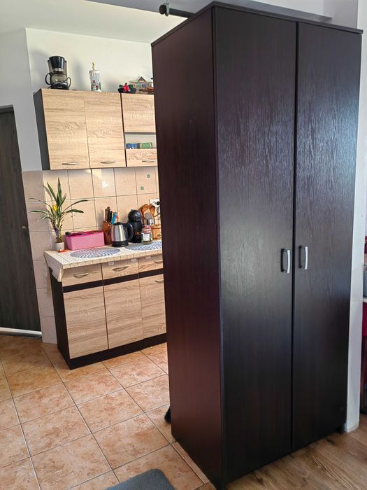Dulap haine/Garderobă 2 uși – Wenge – Stare Excelentă (205x80x52 cm)