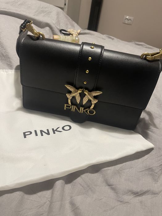 Pinko кожена чанта Love classic Icon Simply