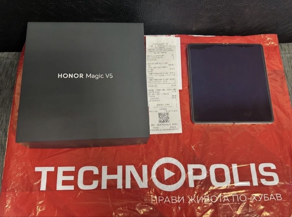 КАТО НОВ 512GB Honor Magic V5 5G Технополис Гаранция 2027 г. Gold