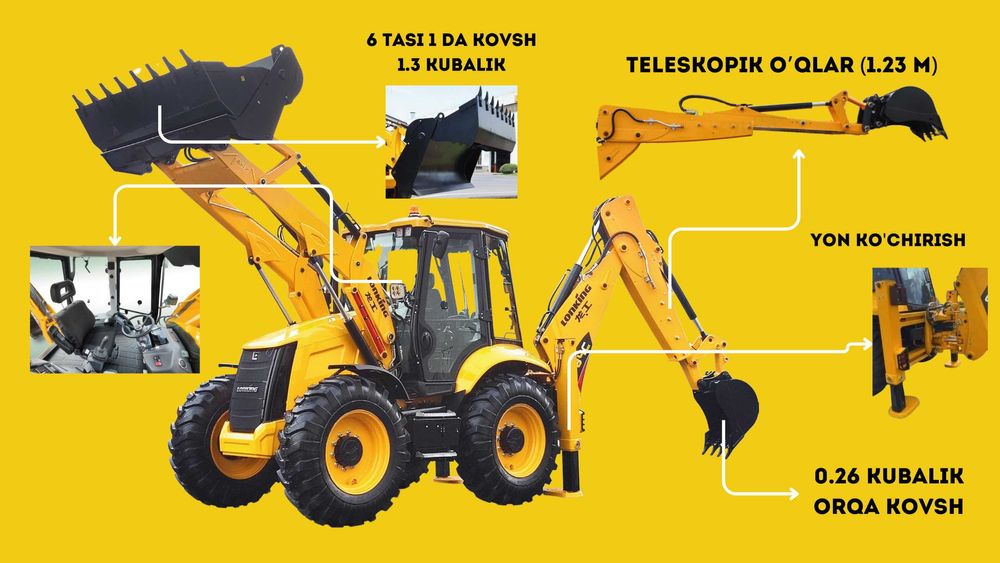 Экскаватор погрузчик LONKING 84C 2025 года