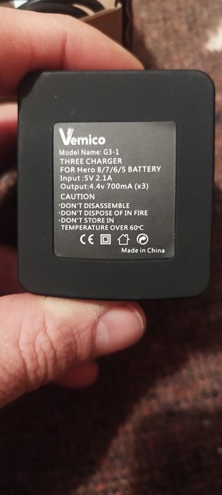 VEMICO G3-1 3x Батерия за GoPro AHDBT-501 1500 mAh