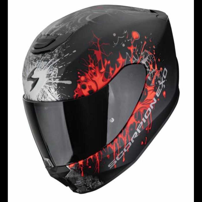 Каска SCORPION EXO-391 Wolf Matt Black-Red