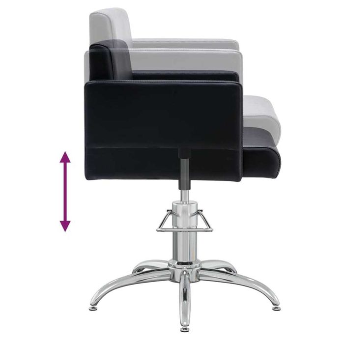 Oferta 50% vidaXL Fotoliu extensibil din piele ecologică neagră