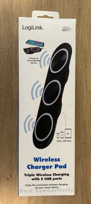 Incarcator wireless 3 telefoane + 2 USB in cutie - NOU