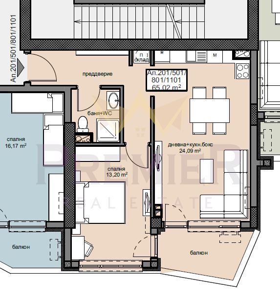 Продава се Двустаен апартамент в Бургас, Братя Миладинови - 78 кв.м за 864 €/кв.м - Снимка #7