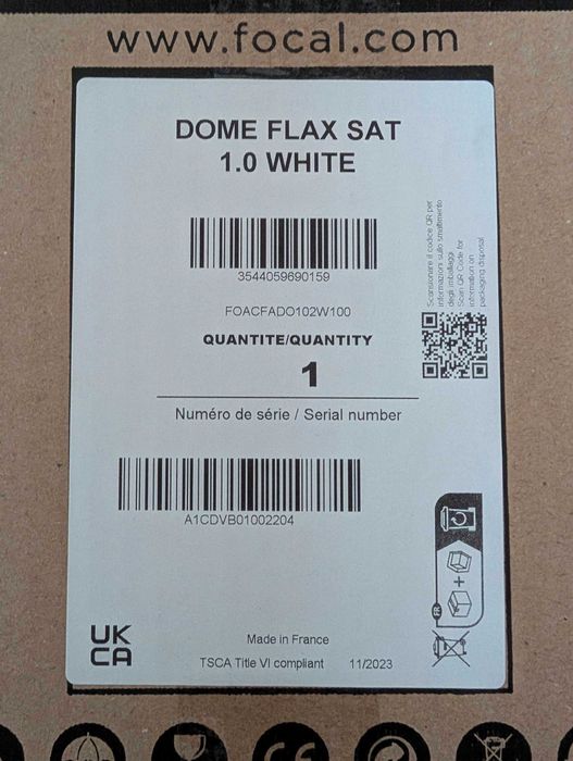 НОВИ Focal Dome Flax // 2бр, бели