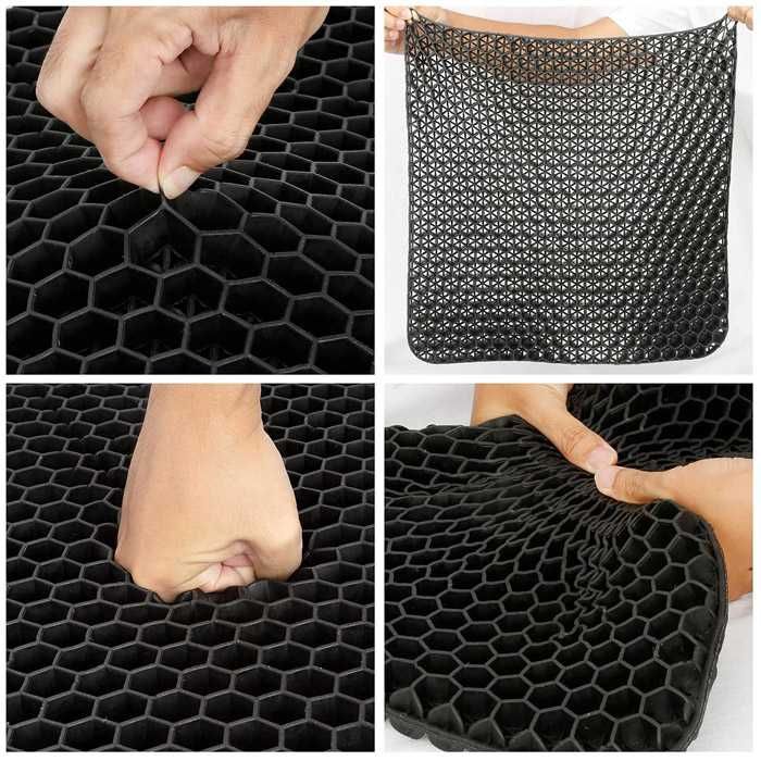 Подложка седалка силикон 43х40 - Черна