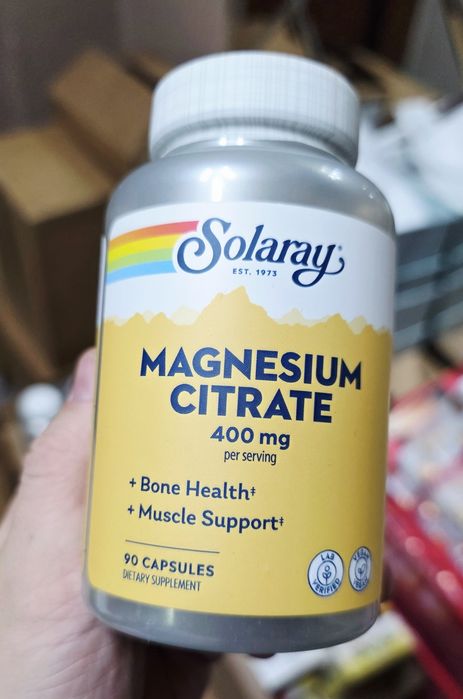 ДОСТАВКИ НЕТ Solaray магний цитрат 90шт 130000сум MADE IN USA