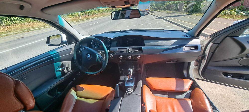BMW E61 520d LCI 2009 | Piele Coniac Seria 7 | Navi Mare | Fără Investiții Mecanice