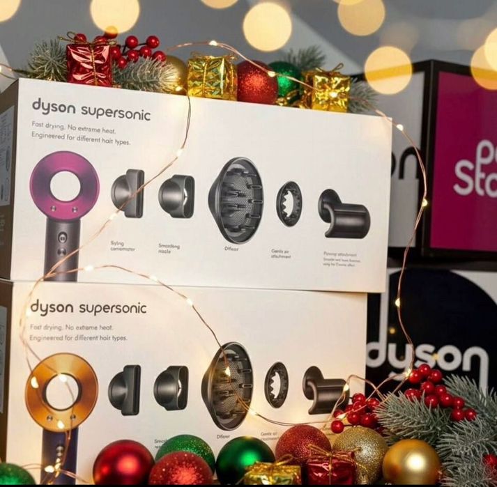 Dyson в новом цвете Prussian Ceramic Мощный в комплекте с насадками