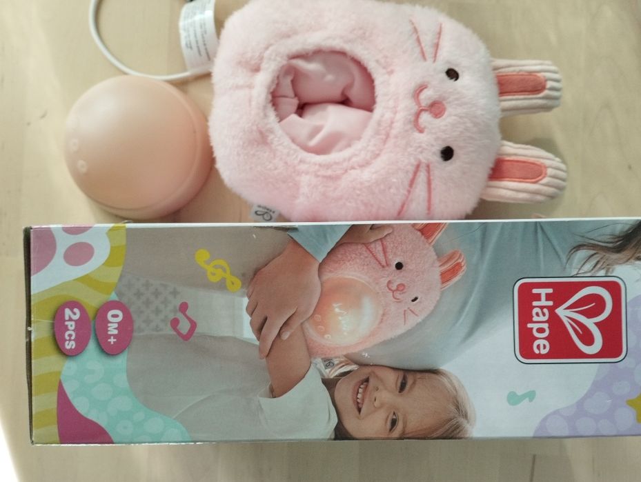 Интерактивна играчка, Hape, Музикална плюшена лампа за сън, Зайче, 23