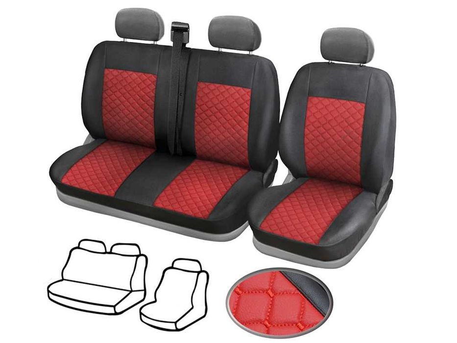 Тапицерия от кожа за Ford Transit / 2006 -2013 / Форд Транзит / 2+1