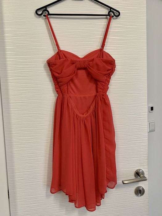 Rochie zi/seara ASOS cu/fara bretele, coral, UK 6 (XS/34)