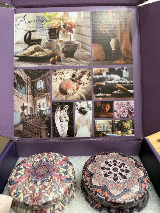 Set 4 lumanari decorative parfumate in cutie cadou Best Wishes  - NOU