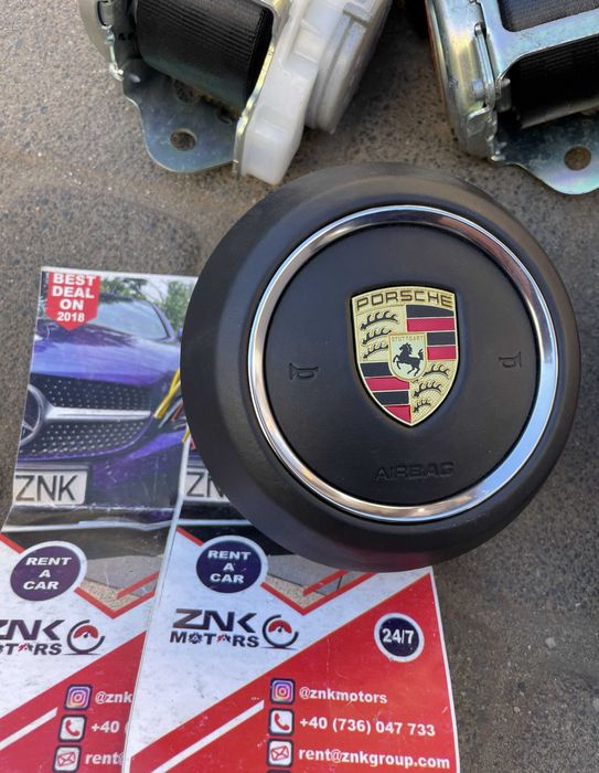 Porsche Cayenne 9Y - airbag volan - set centuri de siguranta Presafe - fata spate