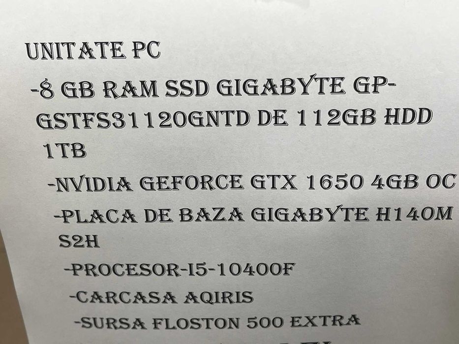Hope Amanet P13 UNITATE PC I5-10400F