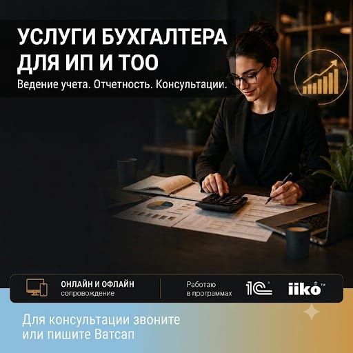 Бухгалтер для ИП и ТОО. Сдача 910 формы, отчётность