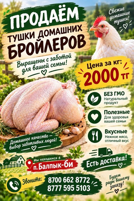 Тушки домашних бройлеров