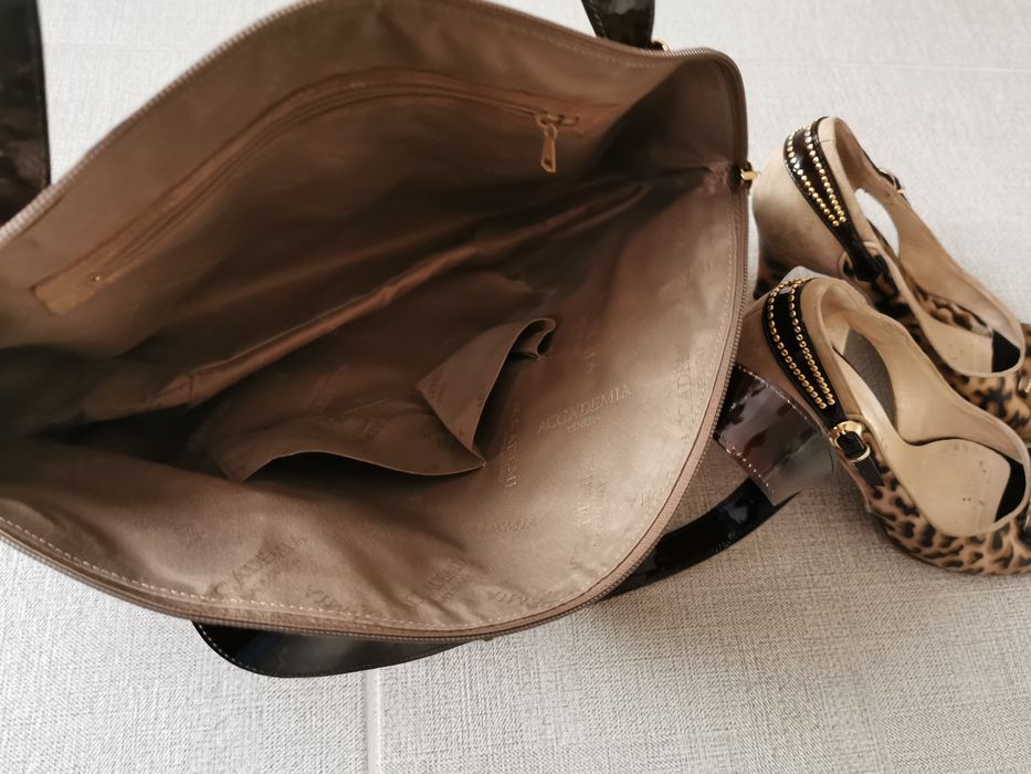 Елегантна италианска чанта с обувки