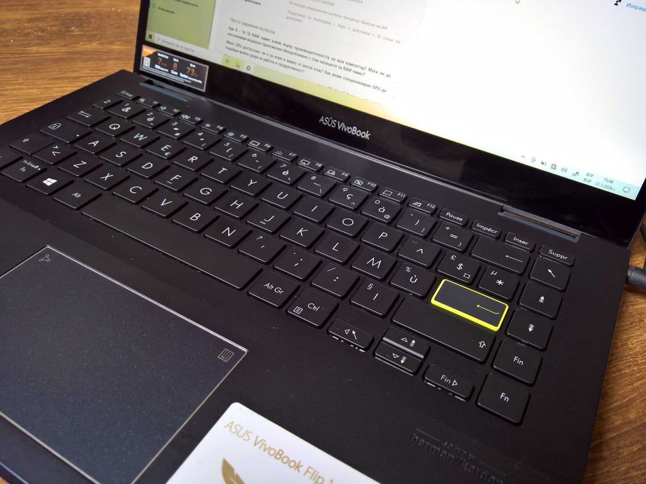ASUS VivoBook Flip 14, тъчскрийн, Ryzen 5 4500U, 12GB DDR4, 256GB NVMe
