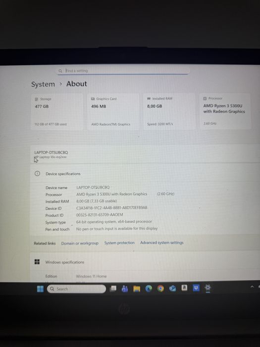 Laptop hp 15s-ep2xxx