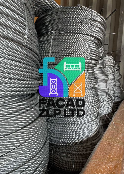 Стальной трос 100-м для фасадной люльки ZLP-630 в наличии, Китай