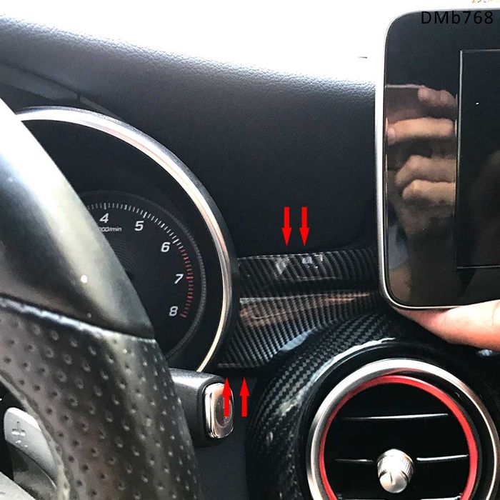 Карбон лайсна рамка предно табло Mercedes W205 X253 мерцедес ц клас