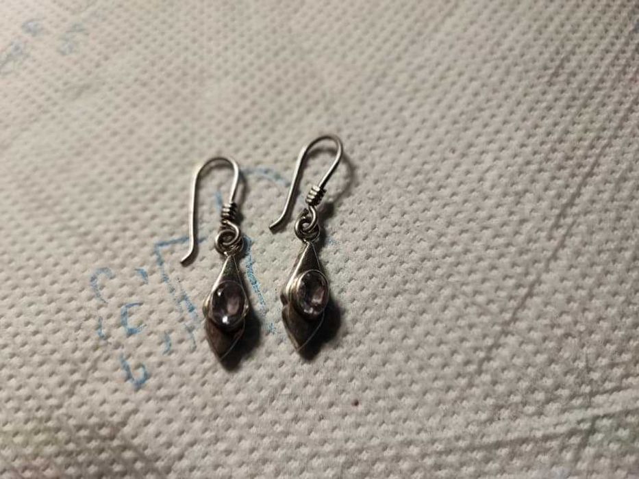 Cercei vintage argint cu ametiste