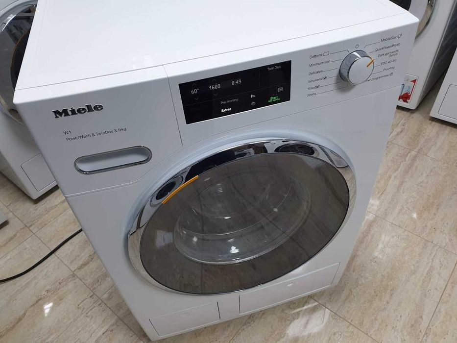 UK Miele 1600rpm 9кг Wi-Fi TwinDos Пералня Миеле 12м Гаранция
