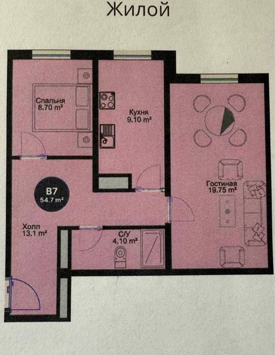 2/1/6 Мирзо Улугбек, Экобазар 54м2 цена 70000 уе, кадастр имеется