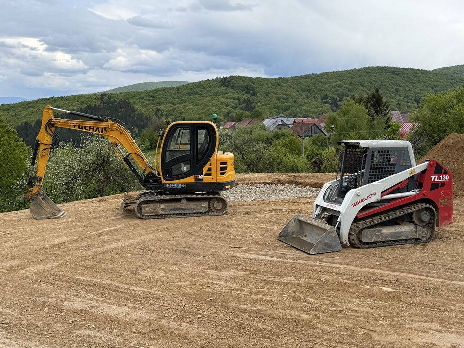 Prestam servicii cu Excavator senile cu lama de 26 tone si cupa 1.3 mc