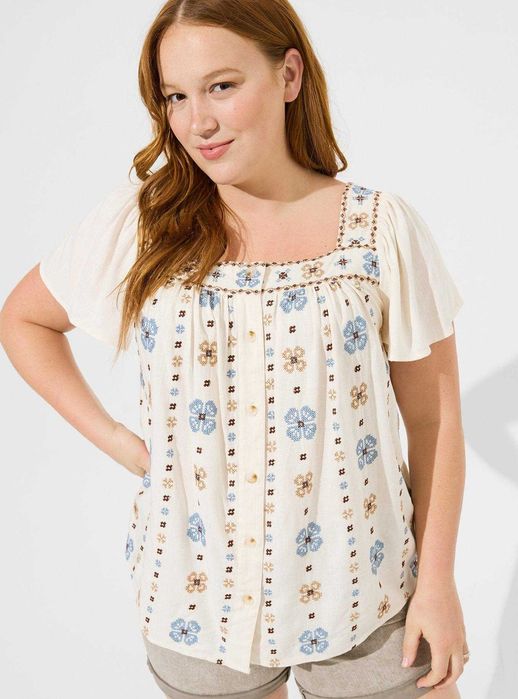 TORRID. США. Plus size. 3XL. Блузка с вышивкой